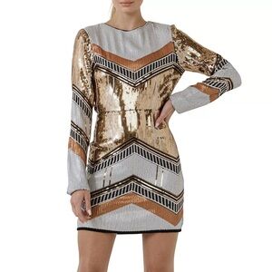 NWOT Endless Rose Sequined Long Sleeve Midi